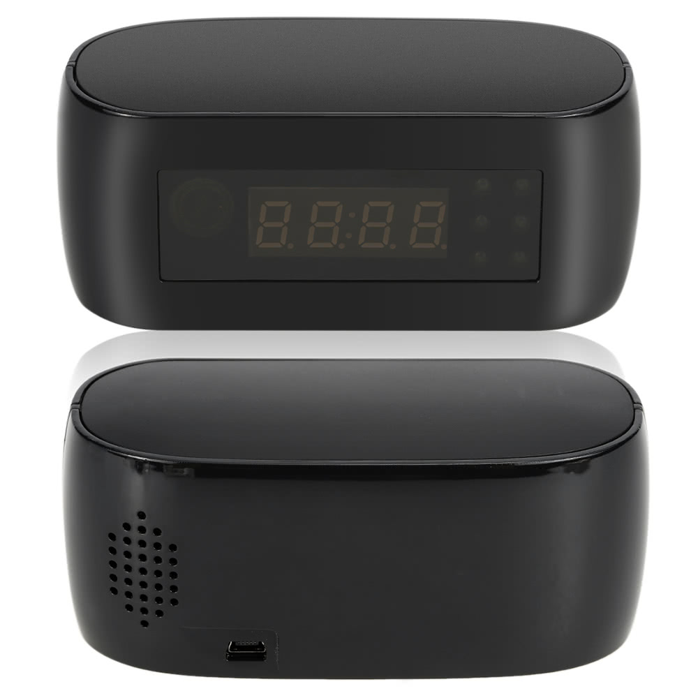 Wireless WIFI Hidden Spy Alarm Clock IP Camera