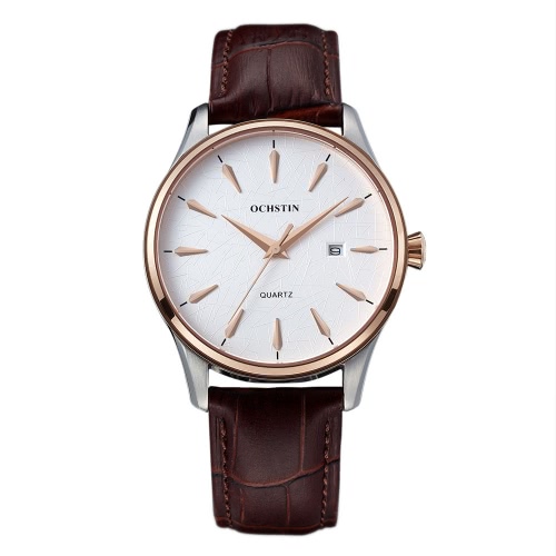 OCHSTIN Brand Luxury Genuine Leather Quartz Couple Watch