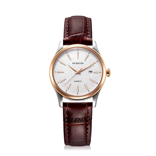 OCHSTIN Brand Luxury Genuine Leather Quartz Couple Watch
