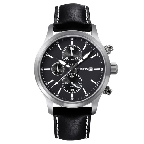 OCHSTIN Luxury Fashion Genuine Leather Man's Casual Wristwatch