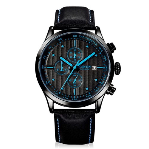 OCHSTIN Luxury Genuine Leather Casual Quartz Men's Wristwatch
