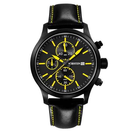 OCHSTIN Luxury Fashion Genuine Leather Man's Casual Wristwatch