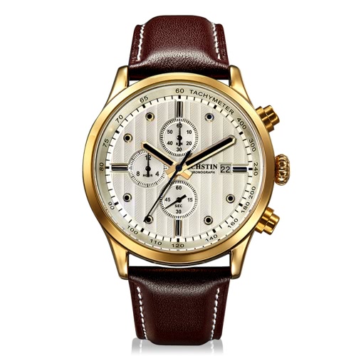 OCHSTIN Luxury Genuine Leather Casual Quartz Men's Wristwatch