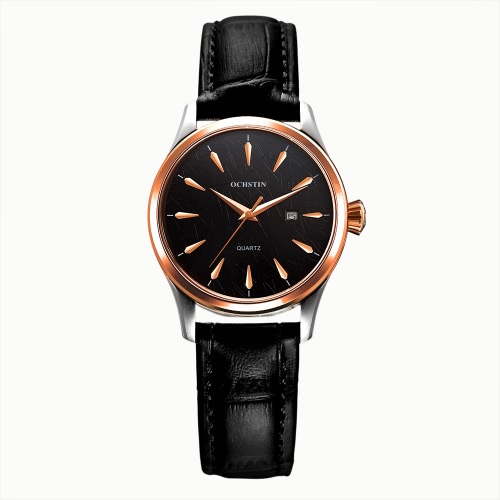OCHSTIN Brand Luxury Genuine Leather Quartz Couple Watch