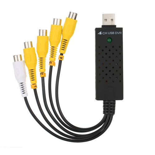 4 Channel 4CH USB 2.0 DVR Video Audio Camera CCTV Capture Recorder