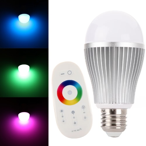 E27 6W RGB LED Bulb Light Lamp Color Change 2.4G Wireless Remote