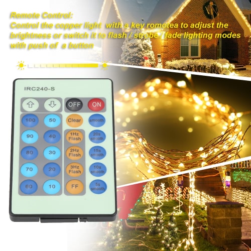 15m 150 LEDs Outdoor Copper String Wire Lights Dimmable LED String