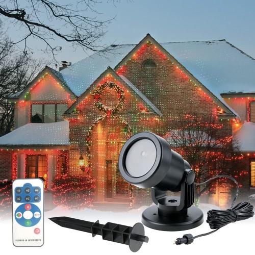 IP65 RF Remote Control Red Green Sky Star Effect Timer Lawn Light